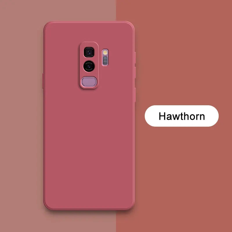 Square Liquid Silicone Back Cover for Samsung Galaxy S9 Plus Camera Protective Soft Shockproof Phone Case SamsungS9 S9Plus Funda