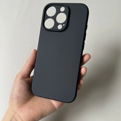 Luxury Full Black Silicone Matte Phone Case For iphone 17 Air 16 15 14 13 12 11 Pro Max 16 15 14 Plus Back Cover TPU Soft Case