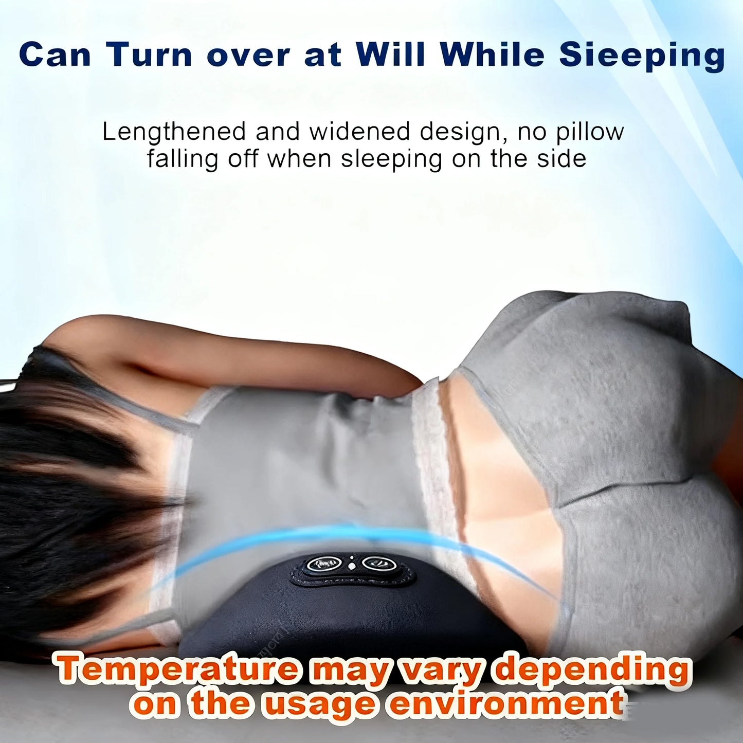 NEW 3-in-1 Back Massager with Relief Bed Sleeping Shiatsu Deep Tissue Portable Shoulder Lower Back Pain Relief Waist Massager
