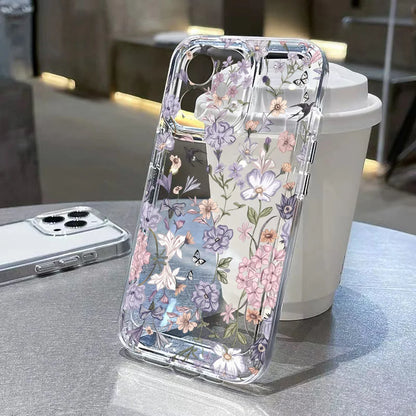 Cute Flower Clear Case For Samsung Galaxy A56 5G A57 A36 S26 S25 Ultra S24 FE S23 Case A37 A55 A54 A26 A07 A17 Shockproof Cover