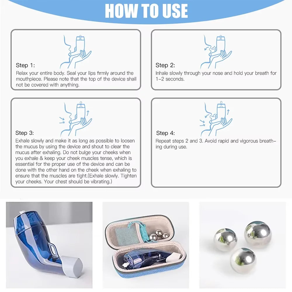 Sonmol Nascool Mucus Removal Device, Mucus Clearance Aiyway Clear Lung Expander Phlegm Loosen Breathing Trainer Mucus Trainer