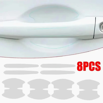 8Pcs TPU Car Door Bowl Anti-scratch Sticker Clear Door Bowl Handle Protection Sticker Paint Surface Film Car Accessories Decals