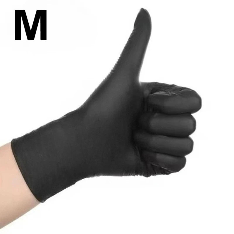 30/60/100PCS Disposable Black Nitrile Gloves Black Nitrile Gloves Cleaning Hairdressing Pet Tattoo Bathing Dishwashing