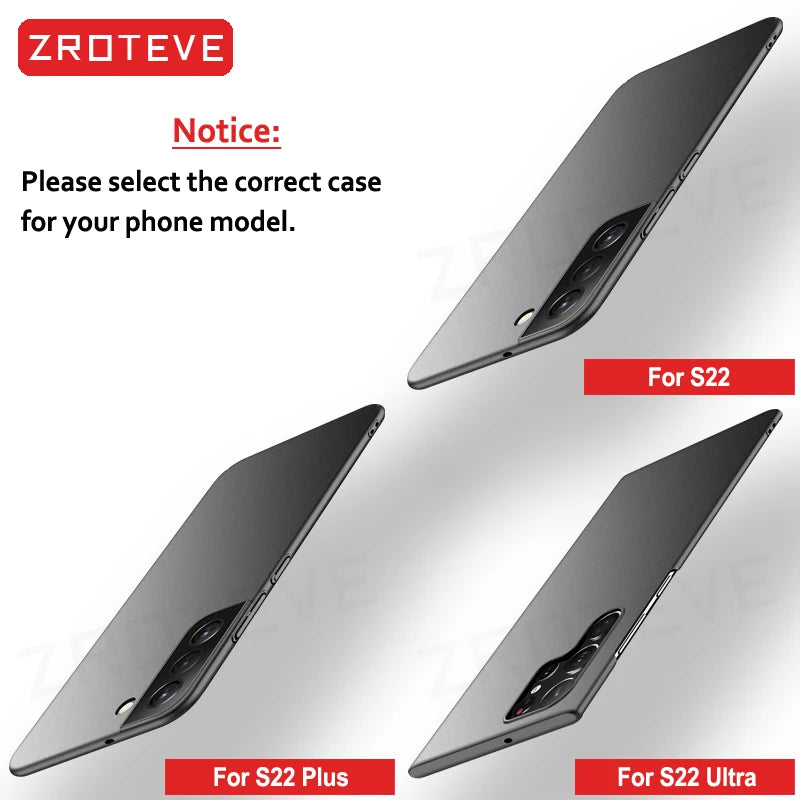 S24 Case Zroteve Slim Hard PC Matte Cover For Samsung Galaxy S24 Ultra S25 Edge S22 S26 Plus S20 S21 S23 FE S24+ Phone Cases
