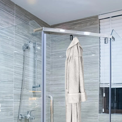 1-4PC 3D Shower Door Towel Hook Clamp On Shower Door Hook No-Drill Bathroom Hanger for Clothes Towel Bathrobes Home Organizer