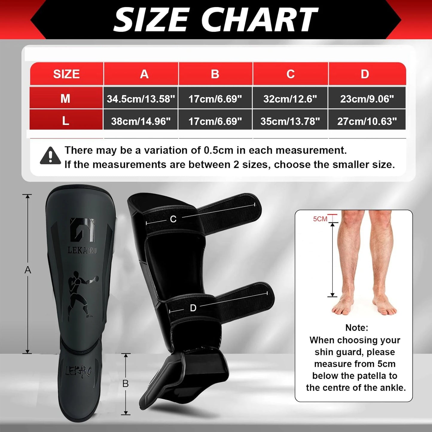 Lekaro Adult Professional Fighting Leg Guards Boxing Shin Guards Fighting Protective Gear Instep Protection Fighting Equipment