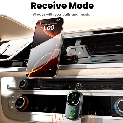 Toocki Bluetooth 5.4 Audio Reciever Transmitter RT/TX 2 In 1 Adapter for TV Earphones Cars Flights 3.5mm AUX Bluetooth Dongle