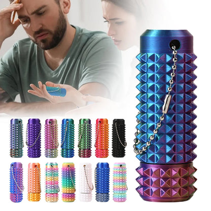 New small painful fingertip pocket mini spiky ball keychain stress-relief key pendant to reduce anxiety