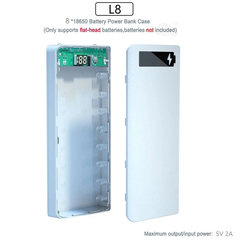 18650 Battery Holder DIY Shell Dual USB Type C Charge Powerbank Case for iPhone Xiaomi 18650 Battery Power Bank Case Storage Box