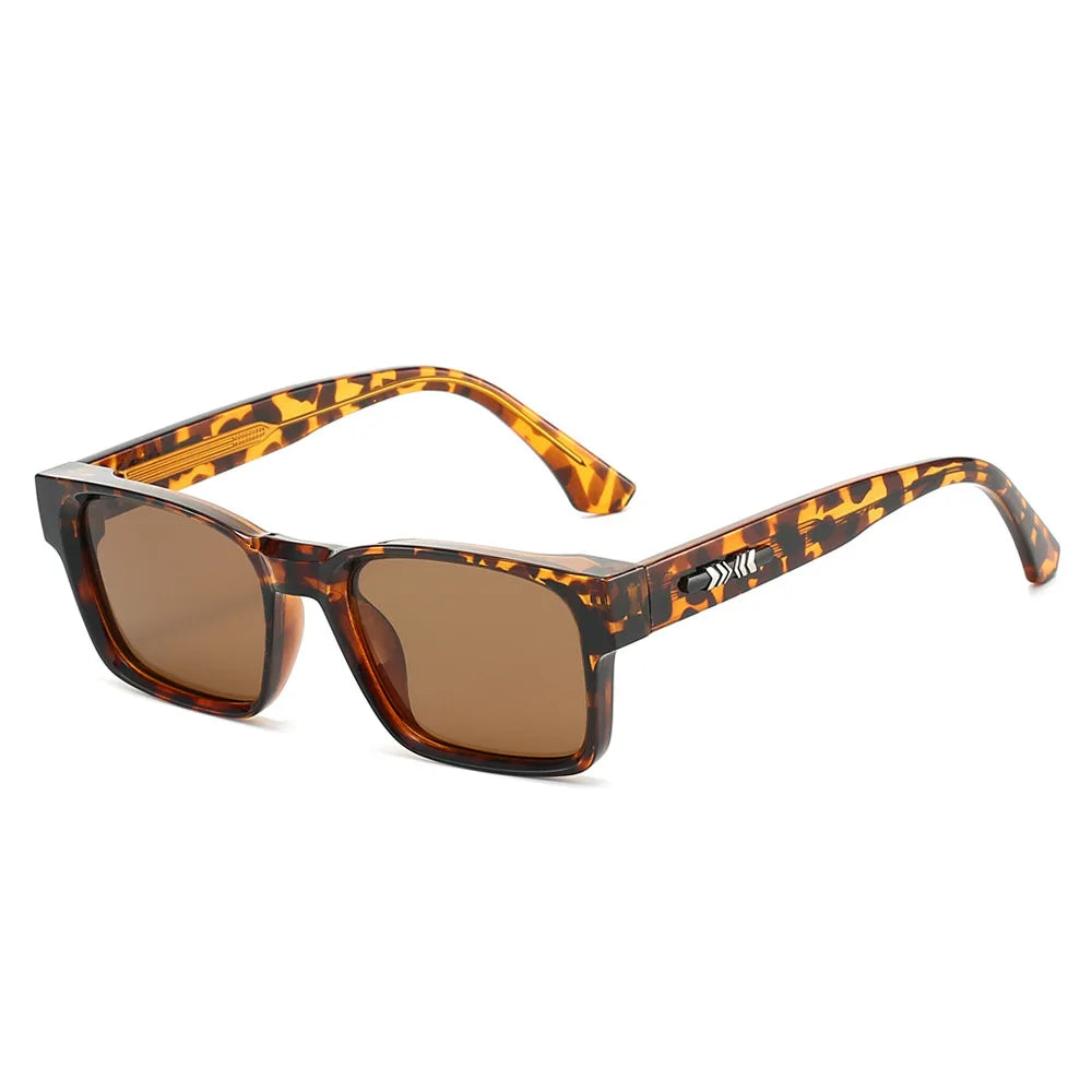 Quality Square Polarized Sunglasses Men Metal Core UV400 Unisex Sun Glasses Travel Hiking Beach Fishing Eyewear