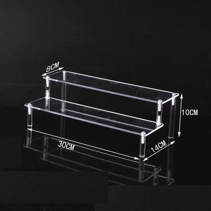 1-5 Tier Iridescent Acrylic Display Risers Stand Shelf for Figures Collectibles Cupcakes Perfumes Jewel Decorating & Organizing
