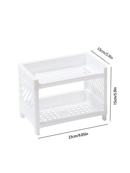 2-Tier PP Desktop Storage Rack – Desk Organizer