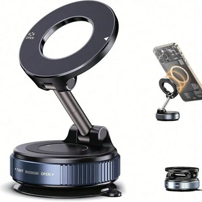 360° Nano Gel Magnetic Car Phone Holder with Suction Cup Mount