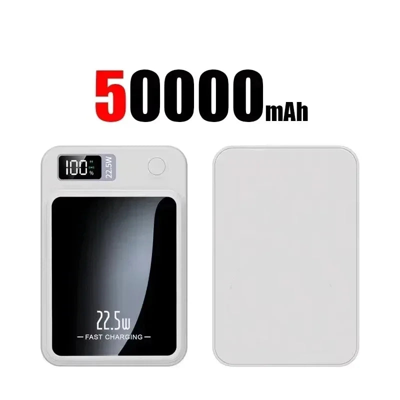 Lenovo Magnetic Wireless Power Bank 500000mAh PD22.5W Large Capacity Fast Charging External Battery For iphone Samsung Xiaomi
