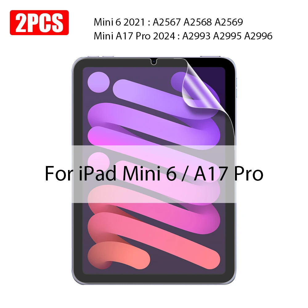 2PCS Paper Film Like For iPad 11th A16 10 9 9th 10th Generation Pro 13 M4 M5 12.9 Screen Protector Ipad Air 11 5 4 M3 M2 Mini 7