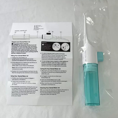 Portable High Pressure Oral Irrigator Household Dental Floss Manual Water Toothpick for Teeth Cleaning