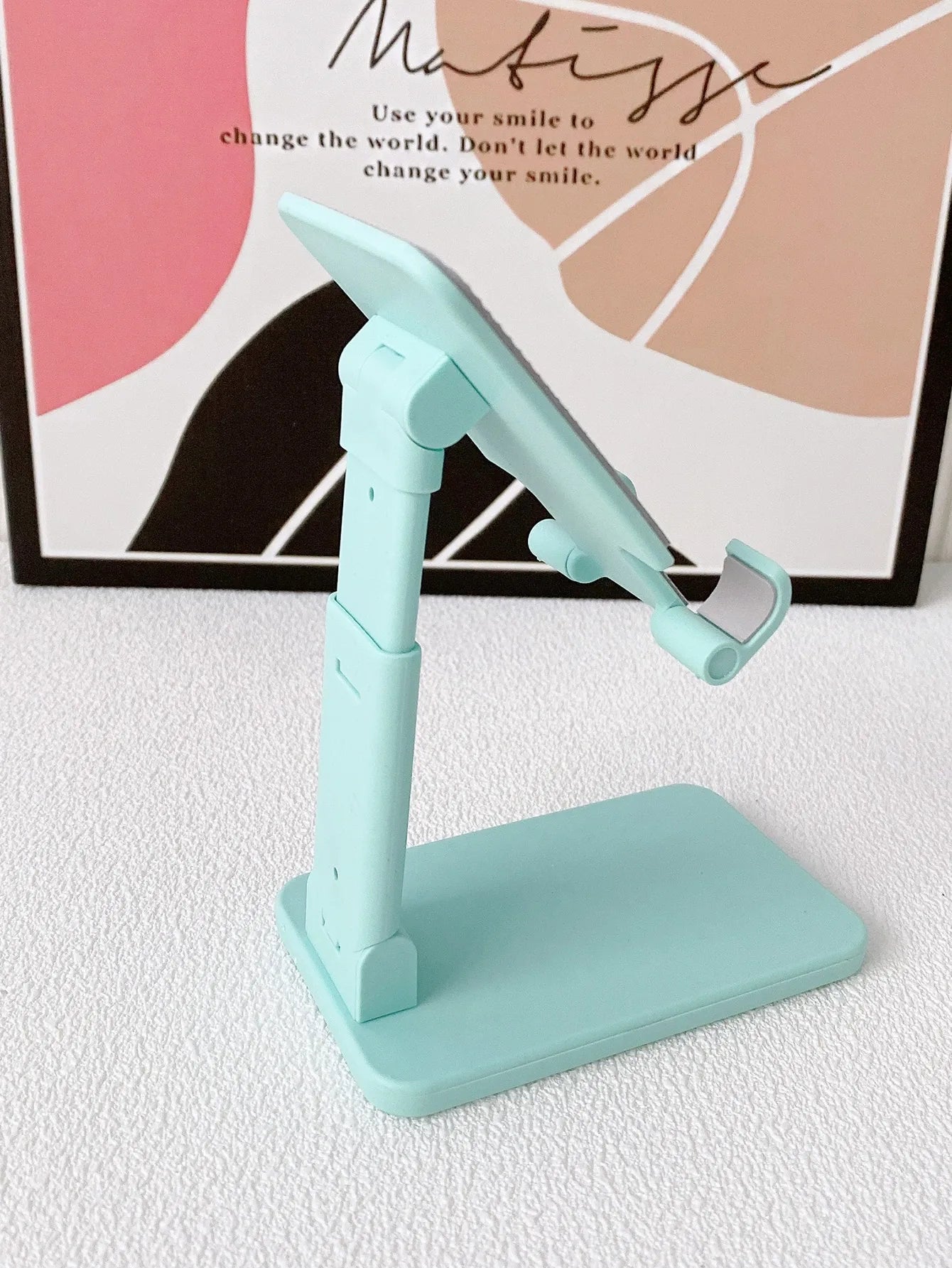 Adjustable Foldable Phone Tablet Stand Portable Desk Holder Universal Compatible Cellphone Mount Sturdy Non Slip Base For Live Stream Office Study Travel Binge Watching Home