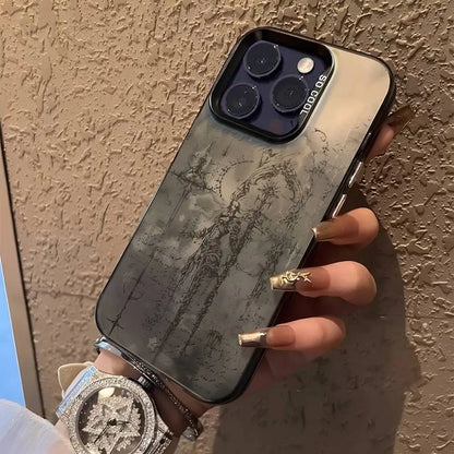 Cybersigilism Gothic Coquette Acrylic Silicone Hard Cover Frosted Case for iPhone 17 Air 16 E 15 14 Plus 13 12 Mini 11 Pro Max