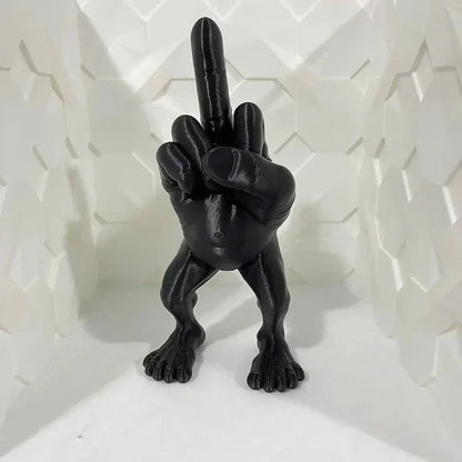 Middle Finger Figure With Legs Office Desk Resin Ornaments Creative Funny Middle Finger Desktop Decoration