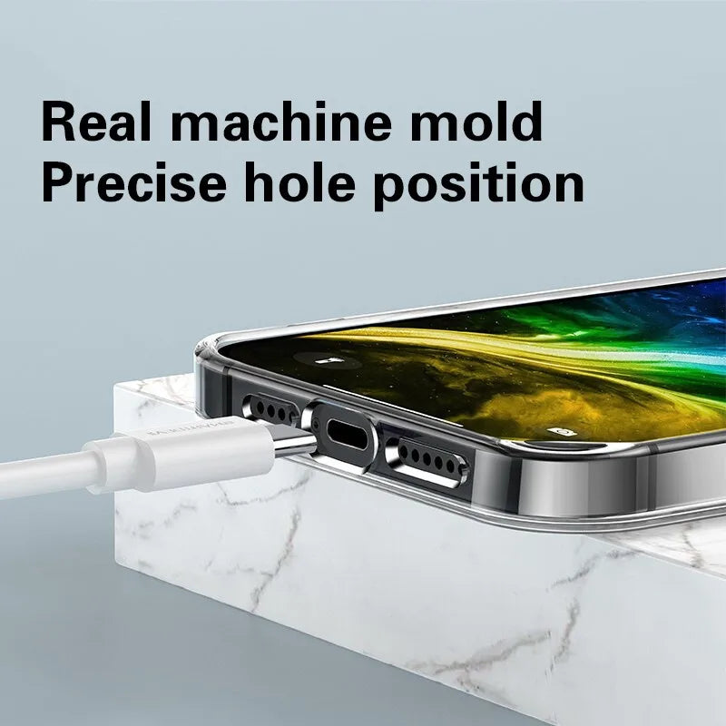 Luxury Ultra Thin Transparent Case for iPhone 17 16 15 11 12 13 14 Pro Max X XR 7 8 Plus Soft TPU Silicone Back Cover Clear Case