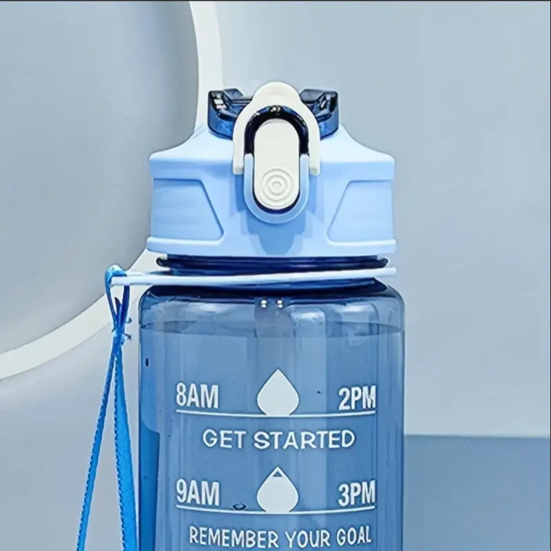800ml Leakproof Sports Water Bottle with Time Scale