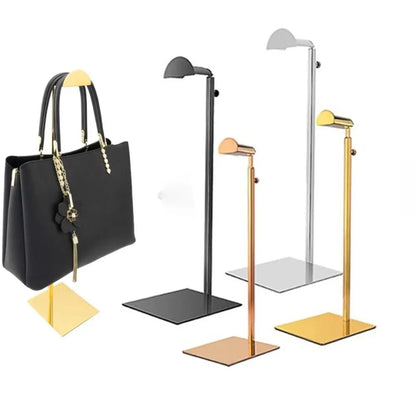 Stand Storage Adjustable Polished Gold / Silver Hanging Bag Handbag Shelf Display Stand Purses Handbag Holder Rack Organizer