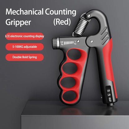 Adjustable Hand Grip Strengthener with Mechanical Counter