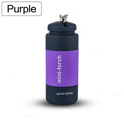 Pocket Keychain Flashlight Waterproof Outdoor Hiking Camping Mini FlashlightUSB Rechargeable LED Multifunctional Strong Light