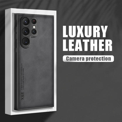 Sheepskin Magnetic Case For Samsung S26 S25 S24 Ultra S22 Plus S21 FE Cases For Samsung S23 Ultra Note 20 10 Leather Phone Cover