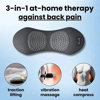 Heated Vibration Lumbar Massage Pillow – Back Pain Relief