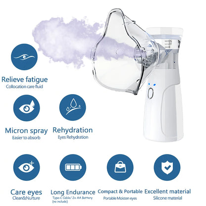 Mini Facial Steamer Nano Mister Facial Sprayer USB Nebulizer Humidifier Moisturizing Hydrating Women Beauty Skin Care Tool