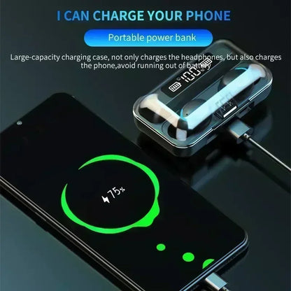 Wireless Earphones LED Dislpaly Binaural TWS Wireless Bluetooth Headset Noise Reduction Bluetooth Headphones
