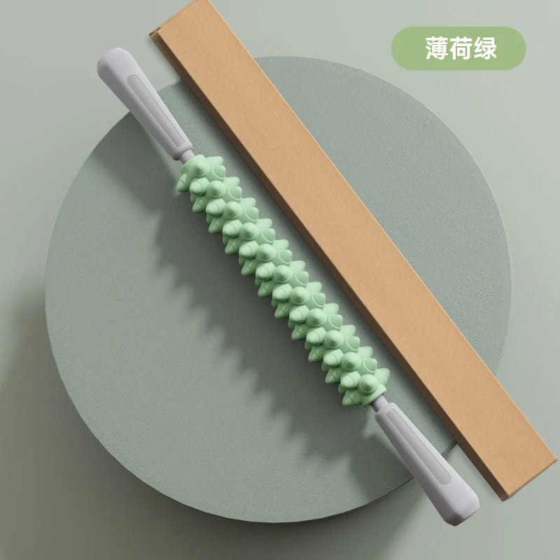 Yoga Massage Stick Yoga Fitness Wolf Teeth Muscles Massage Stick Calves Thighs Quadriceps Arm Forearm Relaxation Artifact Roller