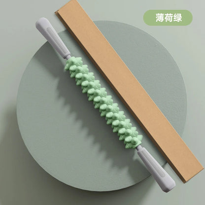 Yoga Massage Stick Yoga Fitness Wolf Teeth Muscles Massage Stick Calves Thighs Quadriceps Arm Forearm Relaxation Artifact Roller