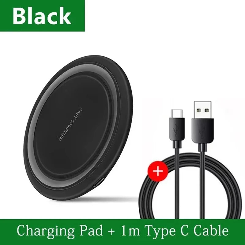 Fast Wireless Charger Pad Fast Wireless Charging Station For Samsung Galaxy S25 S24 S23 S22 Xiaomi iPhone 16 15 14 13 12 Pro Max