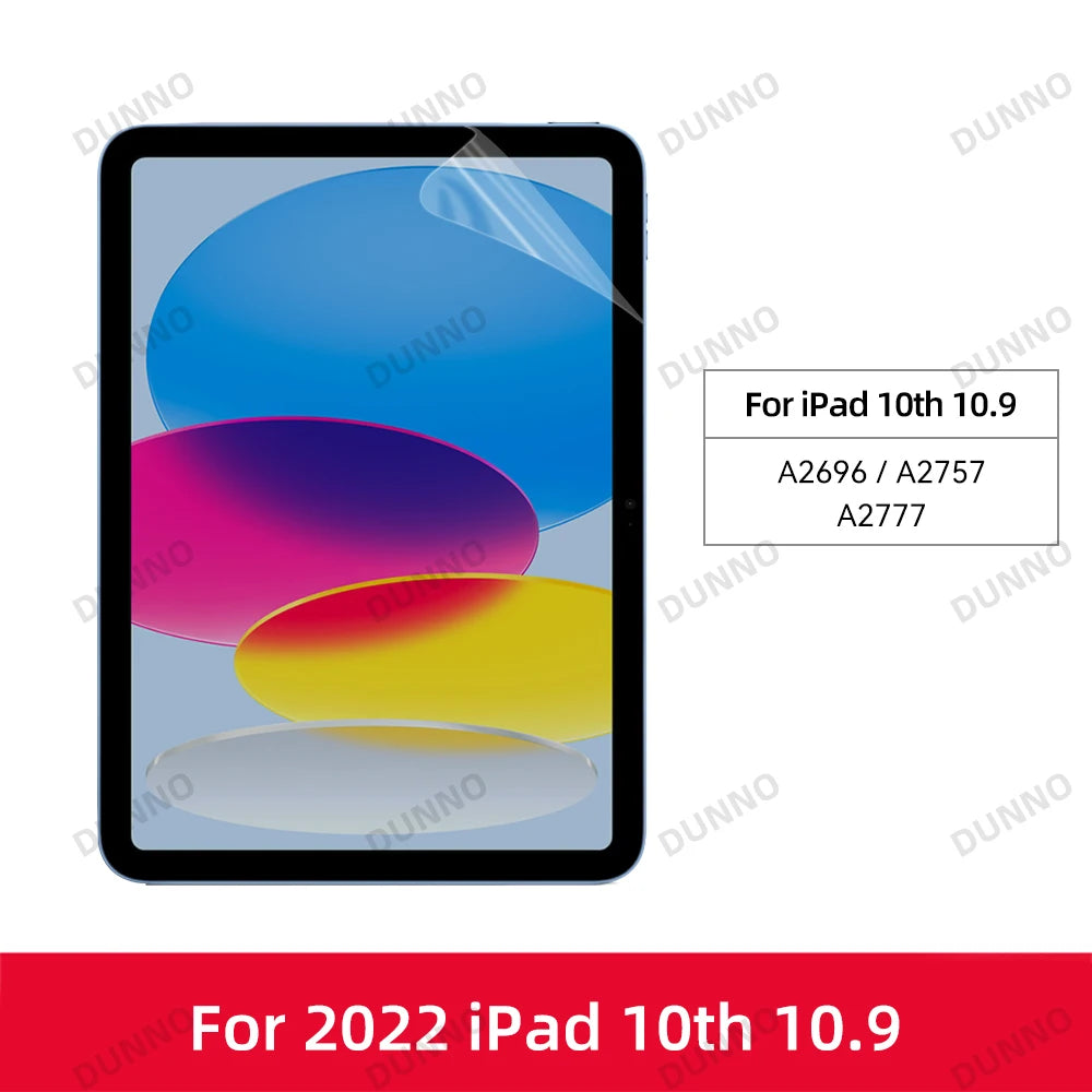 Paper Feel Screen Protector Film Matte PET Painting For iPad 7th 8th 9th 10.2 10th Generation Air 4 5 10.9 Pro 11 Air 3 Pro 10.5