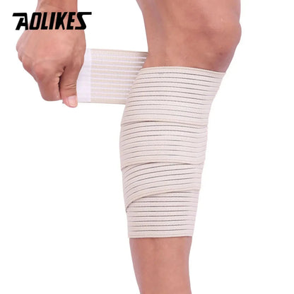 AOLIKES 1PC 40-180cm Compression Bandage Protector Knee Support Brace Sports Elastic Elbow Straps Leg Bands Bandage Workout Wrap