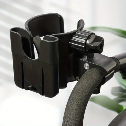 2-in-1 Stroller Cup & Phone Holder, Universal Bottle Bracket for Stroller Wheelchair Accessories