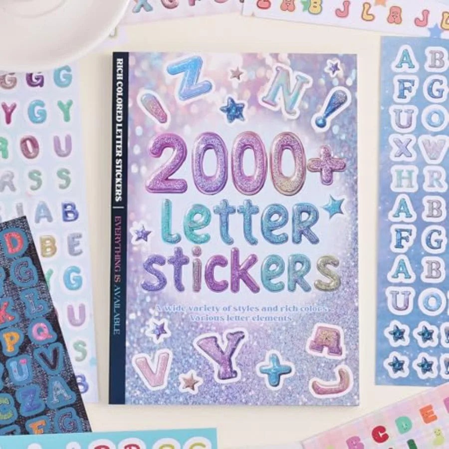 2000+ Pcs Alphabet Sticker for Journaling Fun Colorful Craft Letter Stickers for Junk Journal Scrapbooking Supplies Ideal DIY D