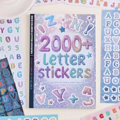 2000+ Pcs Alphabet Sticker for Journaling Fun Colorful Craft Letter Stickers for Junk Journal Scrapbooking Supplies Ideal DIY D