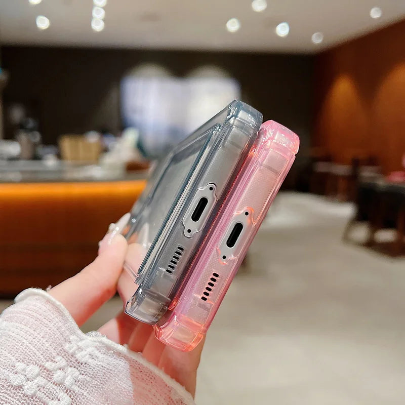 Case For Samsung Galaxy S25 Edge S26 S22 S23 S24 Ultra S24 S25 FE A57 A37 A17 A56 A55 A54 A15 A36 A26 Card Bag Clear Phone Cover