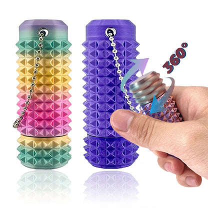 New small painful fingertip pocket mini spiky ball keychain stress-relief key pendant to reduce anxiety