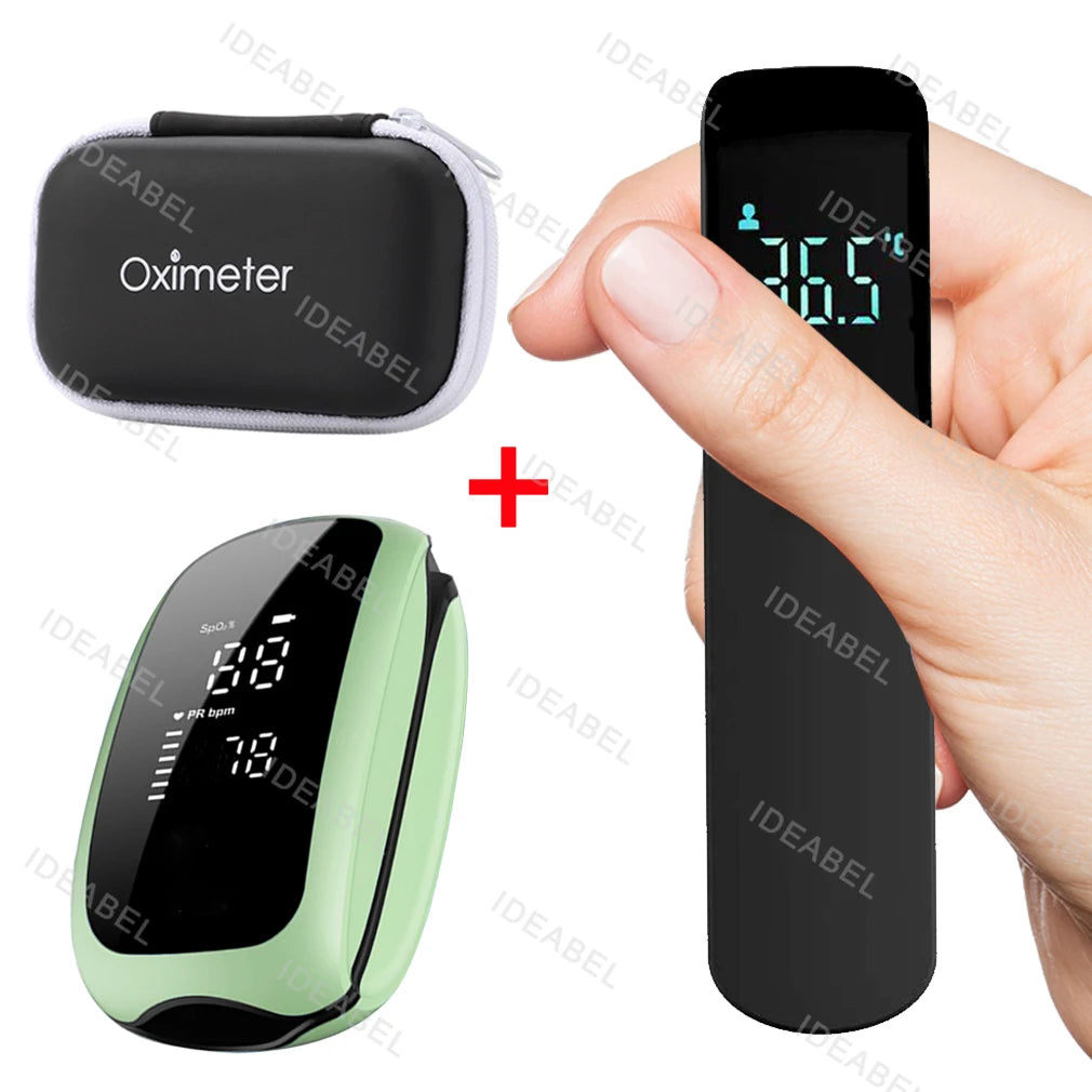 Rechargeable Medical Oximeter Strap Lanyard Fingertip Pulse Oximeter Blood Oxygen Saturation Monitor Digital LED Display Child