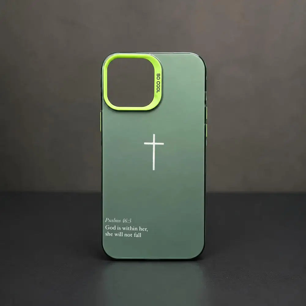 P-Psalm 465: The Cross-S Phone Case iPhone 17/16/15/14/13/12/11 Pro Max Luxury Silver TPU Ultra-Thin Shock-Resistant Case
