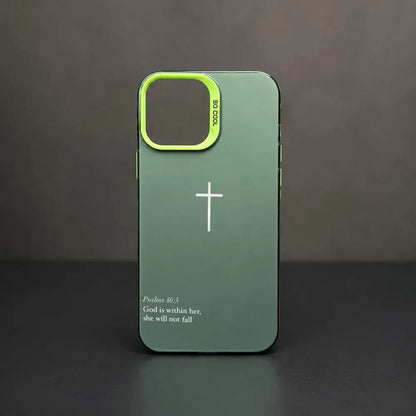 P-Psalm 465: The Cross-S Phone Case iPhone 17/16/15/14/13/12/11 Pro Max Luxury Silver TPU Ultra-Thin Shock-Resistant Case