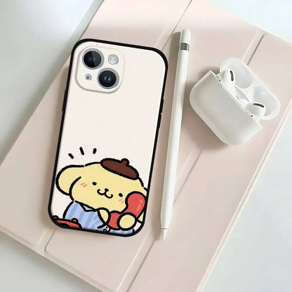 P-Pompompurins Black Phone Case That Fits For IPhone 17,16,15,11,13,14 Pro Max,Plus,X,Xr,Xs Max,13Mini