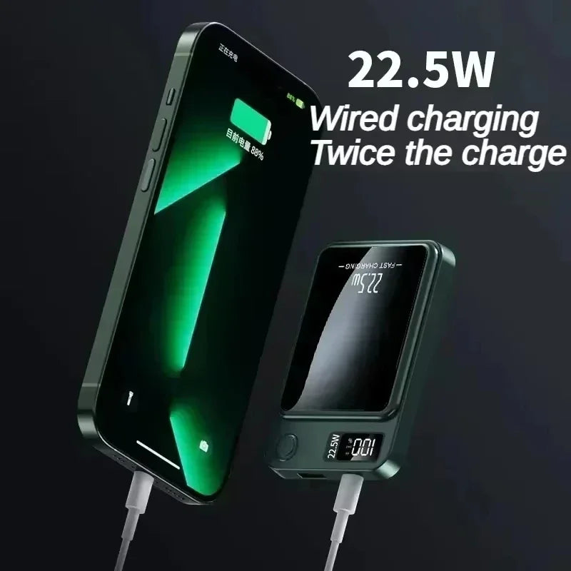 Lenovo Magnetic Wireless Power Bank 500000mAh PD22.5W Large Capacity Fast Charging External Battery For iphone Samsung Xiaomi