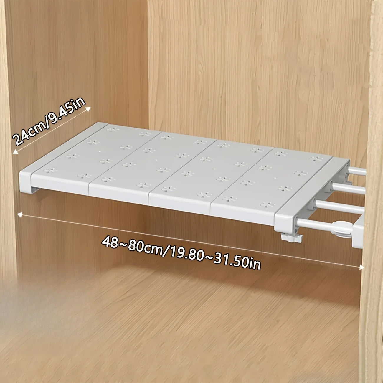 1pc Adjustable Storage Rack Without Drilling Floating Rack Divider, Used for Storage, Space Saving, Wall Mounted Wardrobe System