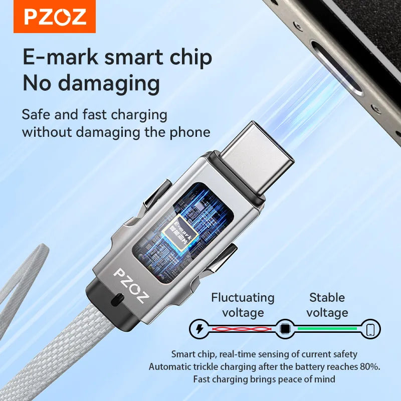 PZOZ For usb c to type c lightning micro tf card reader cable iphone iPad macbook mobile phone charger fast charging cable data
