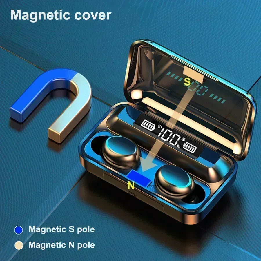 Wireless Earphones LED Dislpaly Binaural TWS Wireless Bluetooth Headset Noise Reduction Bluetooth Headphones
